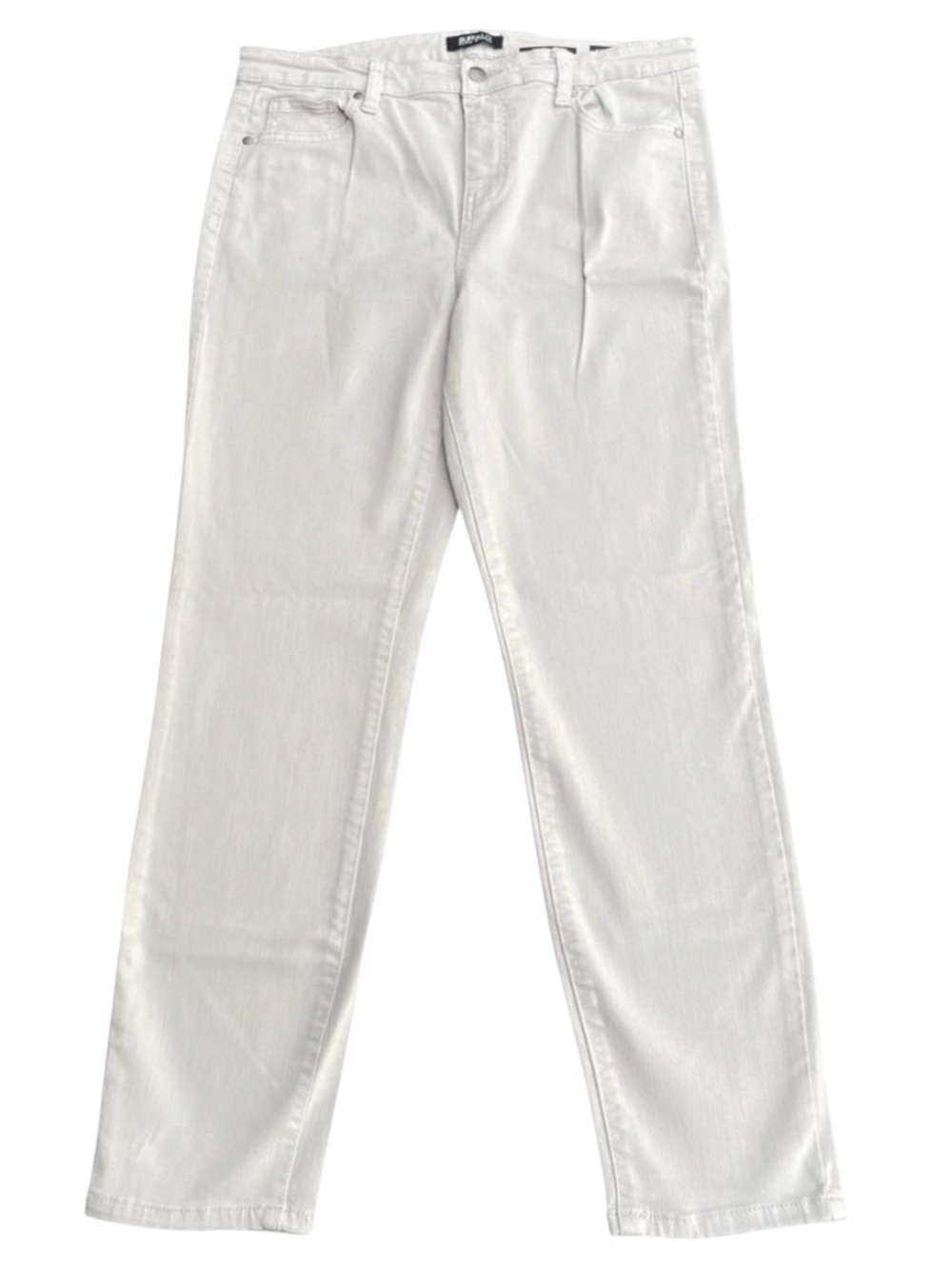 Buffalo Light Grey Aubrey High Rise Ankle Grazer Cotton Blend Jeans Pants (10)